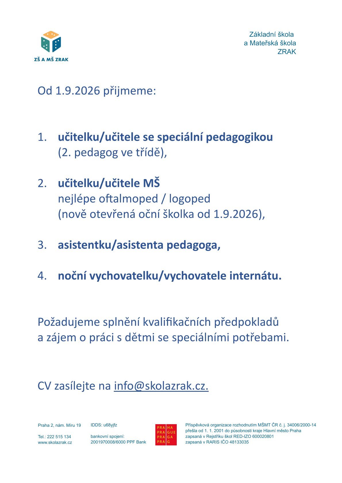 Inzerce - leták